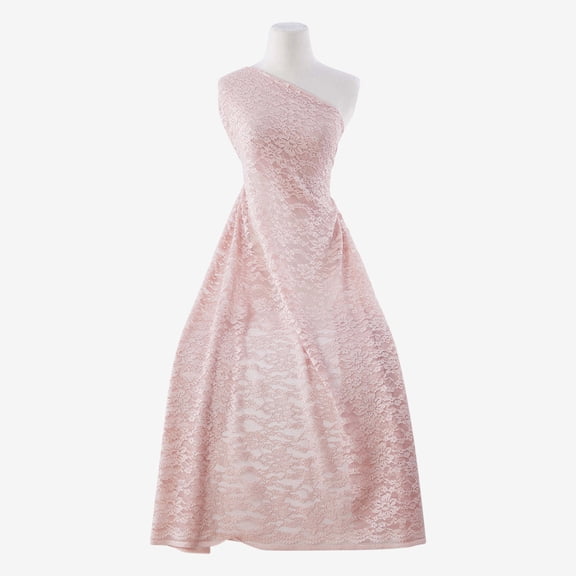 Zelouf Ribbon Embroidered Sequin Mesh , Sewing, DIY, Crafts Fabric by the Yard, Blush Allure, 3 Yard