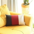thumbnail image 1 of HomeRoots 399516 Red Tripartite Lumbar Throw Pillow, Multi Color, 1 of 1