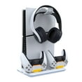thumbnail image 2 of Support de Refroidissement 4-en-1 pour PS5 Slim avec Lumières RVB - Chargeur Double pour Manettes et Support pour Écouteurs, Base de Console Verticale pour Éditions Disque et Numérique / Accessoires PS5 Slim, 2 of 6