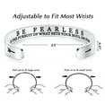thumbnail image 3 of TONY & SANDY Inspirational Bracelet for Women Her Best Friends Be Fearless in What Sets Your Soul on Fire Cuff Bracelet Female Teen Girls Birthday Christmas Jewelry Stainless Steel Mantra Cuff, 3 of 6