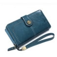 thumbnail image 1 of Mujer Cartera RFID Block Tarjeta Caja Wristlet Pura Sintética Impermeable Durable Portátil Para Viaje, Cartera Wristlet Estilo Moda Femenino, Características Seguras Protección Tecnología, 1 of 3