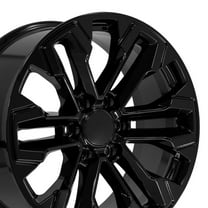 OE Wheels CV69 20 Inch Rims Fit Silverado 1500 Style 6-139.7 20x9 Gloss Black - Hollander 5905 (Set of 4)