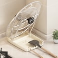 thumbnail image 6 of Pot Lid Holder and Chopping Board Rack with Draining Tray, Gray Beige Plastic Countertop Organizer for Kitchen Utensils, 1-Piece Set, 6 of 6
