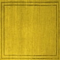 thumbnail image 1 of Ahgly Company Machine Washable Indoor Square Oriental Yellow Industrial Area Rugs, 3' Square, 1 of 4