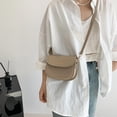 thumbnail image 3 of Bolsa De Hombro Bolso bandolera para mujer Bolso de moda con solapa de cuero PU Bolso para mujer (Caqui) Likrtyny Para Estrenar, 3 of 3