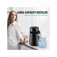 thumbnail image 3 of Water Distiller, 6L 1.6 Gallon Larger Pure Water Purifier Filter For Home Table Countertop, 900W Glass Pot Distilled Maker, Stainless Steel Interior Drinking Machine To Make Clean Waters, Silver, 3 of 10