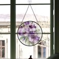 thumbnail image 3 of Unique Christmas Gift - Purple Flower Romantics Xmas Stained Glass Hanging Ornament - Clean Holiday Tree Decoration, Great Christmas Gift for Family & Friends, 3 of 3
