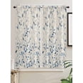 thumbnail image 2 of Bedroom Curtains 63 Inches length, Blue Botanical Window Treatment Curtain Drapes, Farmhouse Spring Summer Plant Rod Pocket Curtain Panels for Living Room Kitchen, 42"x63", 2 Panels, 2 of 7