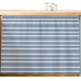 thumbnail image 2 of Sky Blue Striped Small Cabinet Curtains 10"W x 11"L, Farmhouse Vintage Sky Blue Stripes Sink Skirt Dust-Proof Short Curtain for Bathroom Vanity Storage Cubby Desk, Self Adhesive Privacy Drapes, 2 of 9