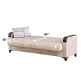 thumbnail image 3 of Beyan Signature Colombia 85" Microfiber Convertible Sleeper Sofa in Cream/Brown, 3 of 4