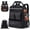 Black, variant on Tool Bag Backpack For Men With 18 Tool Pockets, Heavy-Duty Tool Storage Organizer Bag With Padded & Support, Multi Pouch Pockets bag For Contractor, Plumbers, HVAC Techs(Black)