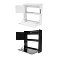 thumbnail image 2 of ToppiJoy 2 Tiers Wall Mounted Computer Desk with Storage Drawer Shelves, Multifunctional Floating Table for Home Office (Black), 2 of 18