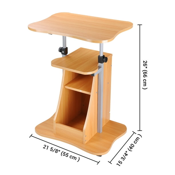 Adjustable Height Laptop Stand, Mobile Laptop Cart, Portable Sit