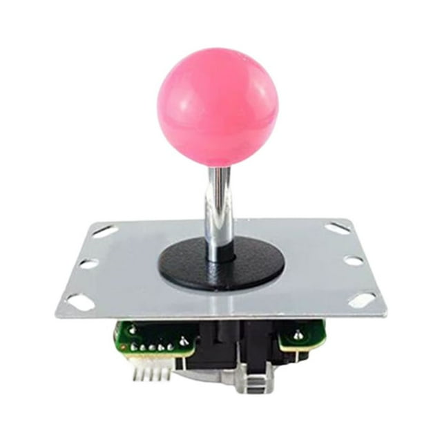 ZheElen Rocker Arcade Fittings Machines Vending Games Function Lever Controller Joystick Operation Zero Delay Ball Top Pink