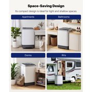 Upstreman Portable Fully Automatic Washing Machine W/ Drain Pump & LED Display, 1.38 cu.ft Top Load Washer Machine Compact Laundry, 8 Wash Programs, 3 Water Level & Temp, 24H Delay Start, White WM138