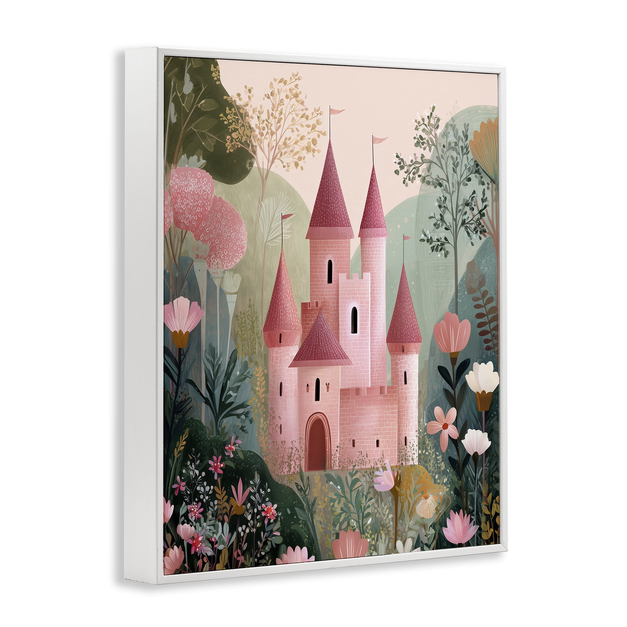 Stupell Industries Castle For A Princess White Framed Giclee Art, design by Christine Simpson Art