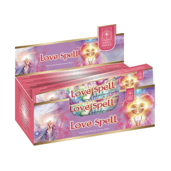 Soul Sticks Love Spell Hand-Rolled Incense Sticks Mystic Spirit Blends 180 Gram Box | 100% Natural Masala Incense Organic Home Fragrance Agarbatti