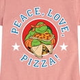 thumbnail image 3 of Teenage Mutant Ninja Turtles - Peace Love Pizza - Toddler & Youth Girls Short Sleeve Tee, 3 of 5