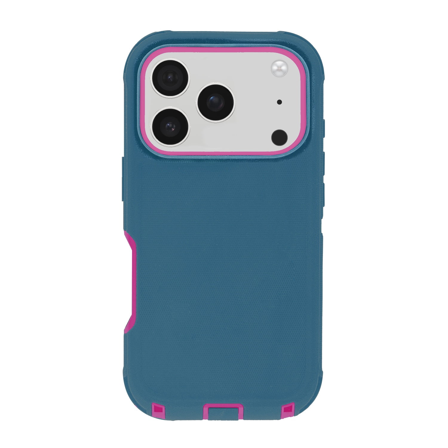 Protective Rugged Cover for iPhone 17 Pro Max - Teal and Pink