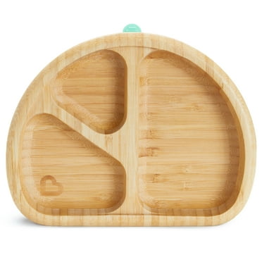 Munchkin® Bambou™ Divided Suction Plate for Babies and Toddlers, Teal, Unisex