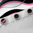 thumbnail image 4 of Manfei Pink White Black Curtains Pack of 2 (42x84 Each),Waves Lines Curtains Blackout,Minimalism Geometric Striped Bedroom Curtains For Girls Boys,Super Cozy Room Decor, 4 of 6