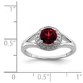 thumbnail image 5 of Sterling Silver Rhodium-plated Diam. & Garnet Ring, 5 of 5