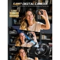 thumbnail image 2 of 64MP 4K Digital Camera for Photography with Autofocus, 16X Zoom, Compact Design, Includes 32GB SD Card,Black, 2 of 9