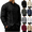 Black, variant on Cotton Linen Shirts for Men Stand Collar Knot Front Two Pockets Loose Fit Solid Color Long Sleeve Casual Top