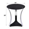 thumbnail image 2 of Bowery Hill Round Contemporary Metal End Table in Black/Rose Gold, 2 of 2