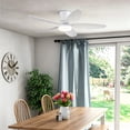 thumbnail image 2 of PHORUS 36" Low Profile Ceiling Fan with LED Light, Quiet DC Motor, Remote & App Control, Flush Mount Fan for Bedroom, Small Rooms and Apartments,White, 2 of 7