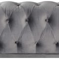 thumbnail image 3 of Morden Fort Modern Contemporary 2 Piece of Accent Chair and Sofas Set with Deep Button Tufting Dutch Velvet, Solid Wood Frame and Wood Legs- Light Grey, 3 of 7