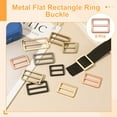 thumbnail image 3 of 8pcs Flat Metal Slide Buckle, 1" Zinc Alloy Adjustable Buckles, Webbing Strap Fastener Tri Glide Adjuster Slider for Bags Backpack Purse Belts, Rose Gold, 3 of 7