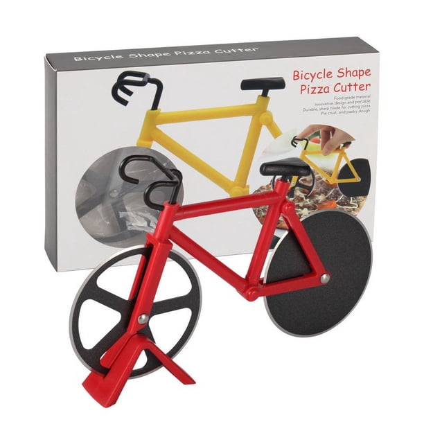 Ganfancp Cortador de Pizza de Acero Inoxidablerodillo de Pizza para Bicicletarodillo de Pizza Multifuncional para El Hogarcortador de Tartas Mediano Liquidación 1* Cortador de Pizza