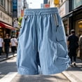 thumbnail image 4 of Admvng Cargo Shorts for Men Casual Summer Lightweight Hiking Big & Tall Knee-Length Shorts, 4 of 5