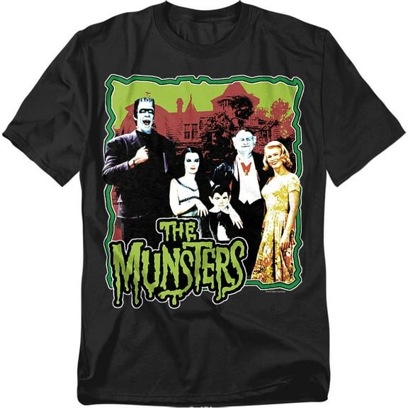 The Munsters Normal Family Mens Short Sleeve Shirt Black