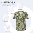 thumbnail image 3 of Hirioo Tropical Plants Green for Men's Baseball T-shirt Shirts Short Sleeve Casual Summer Button Stretch T Shirts,Size S-4XL-Medium, 3 of 7