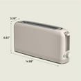 thumbnail image 2 of 2 Slice Slim Toaster,  Kitchenware, 6 Setting Shade Control with Reheat & Cancel Buttons, Removable Crumb Tray, 10” Long Slot, Anti Jam & Auto Shutoff, 900 Watt, Oatmilk, 2 of 6