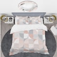 thumbnail image 2 of Designart 'Round geometric textured pattern' Mid-Century Modern Duvet Cover Set, 2 of 4