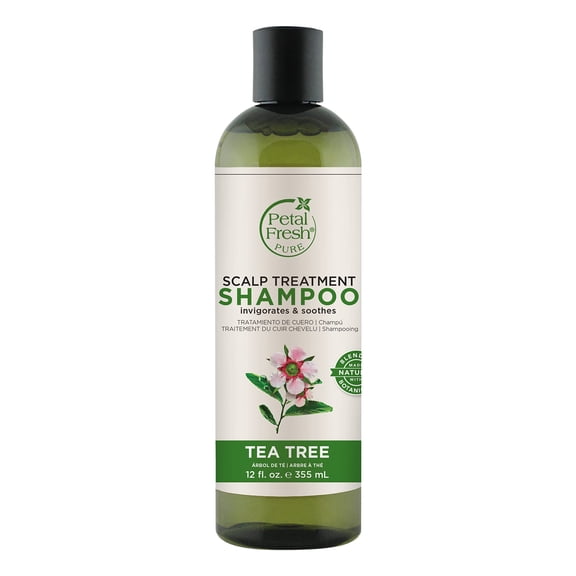 Petal Fresh Pure Scalp Treatment Tea Tree Shampoo 355 ml For Itchy & Dry Scalp, Anti Dandruff | Sulphate, Silicones & Paraben Free | 100% Vegan & Cruelty Free