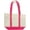 Pink, variant on 100% Cotton Heavy Duty Expandable two-tone gusseted Reusable Tote Bag Front Pocket, Machine Washable Size 14 x 19 x 6 inch.