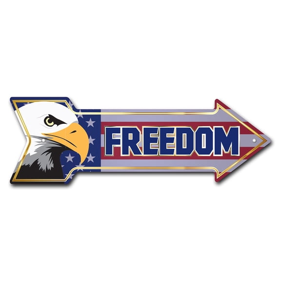 SignMission P-ARROW-999861 6 x 18 in. Freedom Arrow Sign