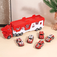 thumbnail image 3 of Juguete Niños Camion De Bomberos Con Pista Catapultante 6pz rojo blanco, 3 of 5