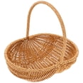 thumbnail image 4 of GOOHOCHY Cesta de picnic, cesta de frutas, cesta de almacenamiento tejida de imitación de ratán con asas, 4 of 8