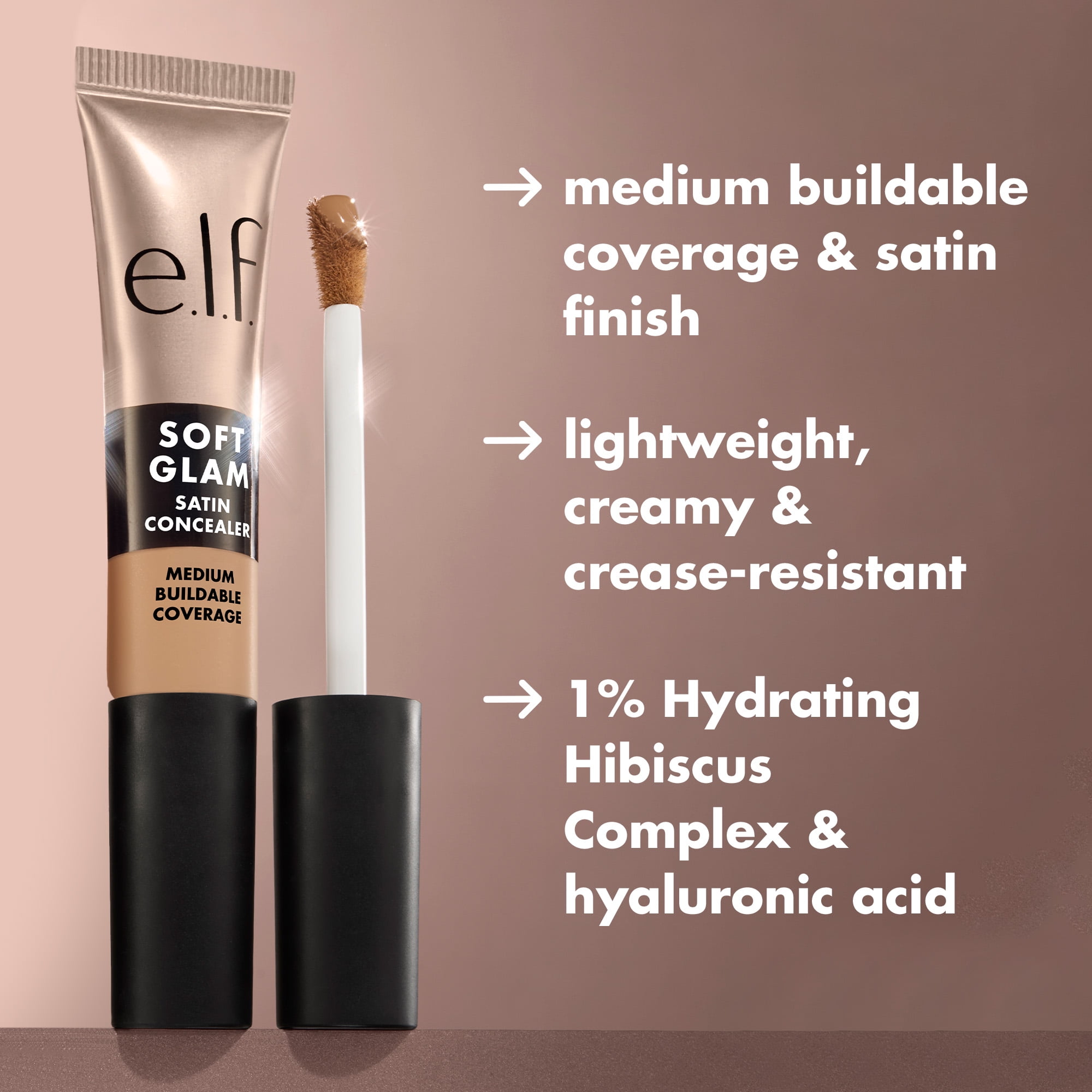 e.l.f. Cosmetics Soft Glam Satin Concealer, 20 Light Cool, 6.3 mL