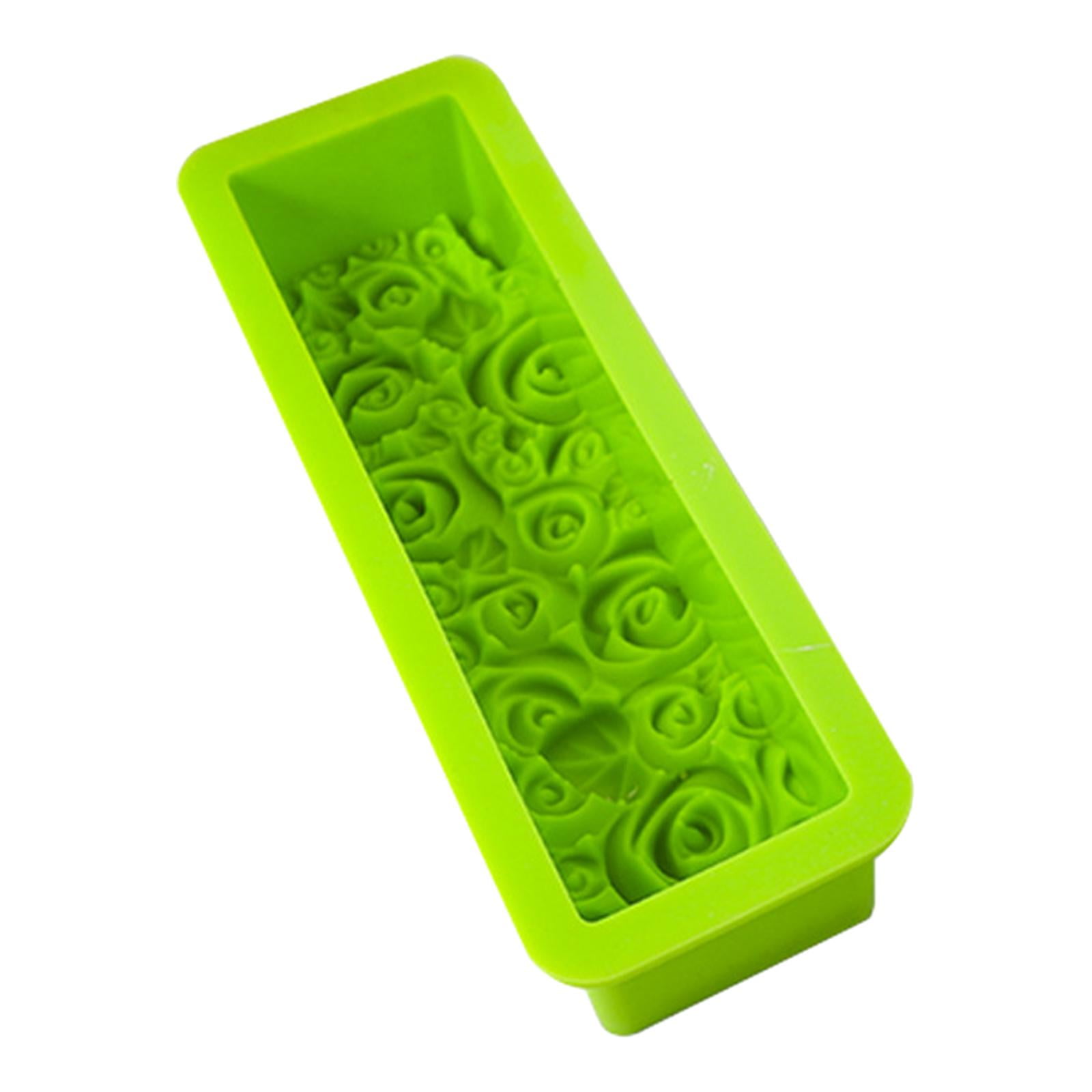 FVDPWYE 3D Silicone Mold Craft Wedding Candle Mould Rectangular Embossed DIY Handmde for green