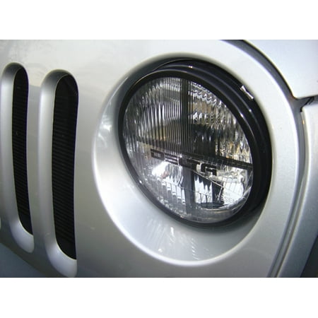 DELTA LIGHTS D.O.T. compliant Quad-Bar? 7" Hi/ Lo Xenon Headlight Set with Steel Armor Cross Bar and White LED City Lights. (JEEP JK) | 01-1198-SMDW