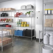 71"x 48"x 18" Cooler Depot All stainless-steel heavy duty NSF Chrome Wire Shelving Rack for Storage in Garage Kitchen Bathroom Bedroom Bathroom, 4 tier wire shelving