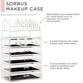thumbnail image 5 of SorbusÂ® Cosmetic Makeup and Jewelry Storage Case Display - Spacious Design - Great for Bathroom, Dresser, Vanity and Countertop (4 Large, 2 Small Drawers, Clear), 5 of 5