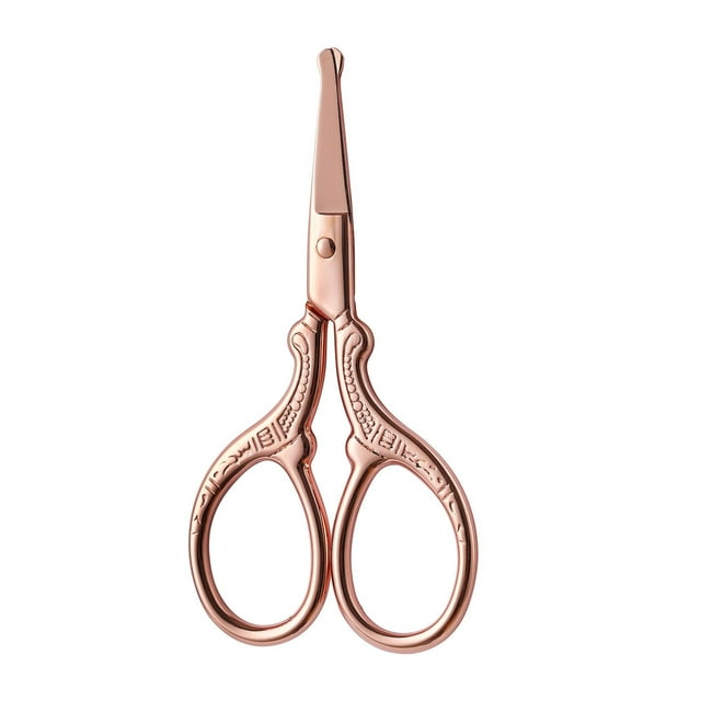 Tijeras de grúa de acero inoxidable retro, tijeras de té, tijeras de bordado, tijeras de hilo, tijeras para recortar cejas en casa, tijeras de oro rosa