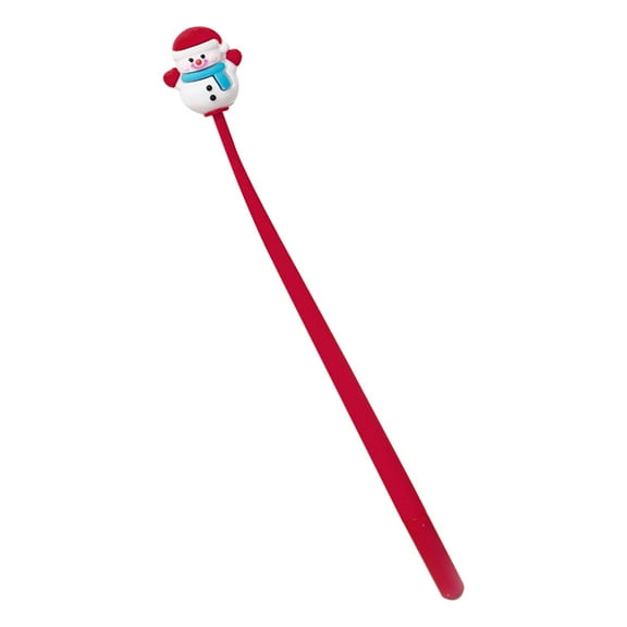 D Christmas Swinging Pen Student Pen Stationery Small Gift Plastic Snowman Design